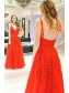 A-Line Lace Appliques V-Neck Long Prom Dresses Formal Evening Dresses 99501142 A-Line Lace Appliques V-Neck Long Prom Dresses Formal Evening Dresses 99501142