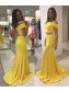 Mermaid Off-the-Shoulder Two Pieces Long Prom Dresses Formal Evening Gowns 995011437