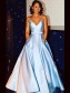 A-Line Beaded V-Neck Long Prom Dresses Formal Evening Gowns 995011446