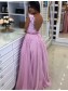 A-Line Beaded Lace Long Tulle Prom Dresses Formal Evening Gowns 995011449