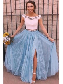 Elegant Beaded Lace Two Pieces Prom Dresses Formal Evening Dresses 99501145 Elegant Beaded Lace Two Pieces Prom Dresses Formal Evening Dresses 99501145