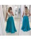 A-Line Beaded Lace Long Prom Dresses Formal Evening Gowns 995011455