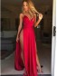 Sexy Long V-Neck Prom Dresses Formal Evening Gowns 995011462