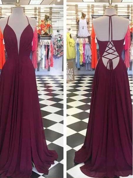 A-Line Chiffon Long Prom Dresses Formal Evening Gowns 995011466