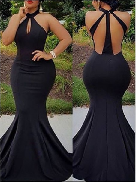 Long Black Mermaid Prom Dresses Formal Evening Gowns 995011469