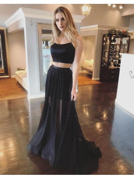Long Black Two Pieces Prom Dresses Formal Evening Gowns 995011473 Long Black Two Pieces Prom Dresses Formal Evening Gowns 995011473