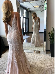 Mermaid Lace Long Prom Dresses Formal Evening Gowns 995011504