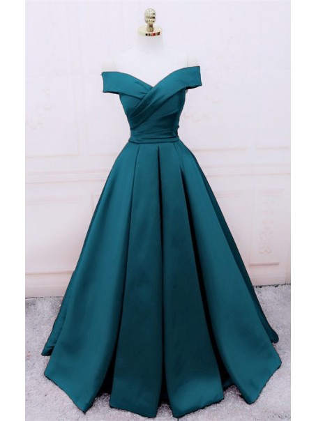 A-Line Off-the-Shoulder Long Prom Dresses Formal Evening Gowns 995011517