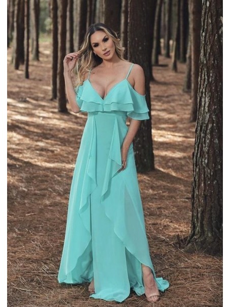 A-Line Chiffon V-Neck Long Prom Dresses Formal Evening Gowns 995011542 A-Line Chiffon V-Neck Long Prom Dresses Formal Evening Gowns 995011542