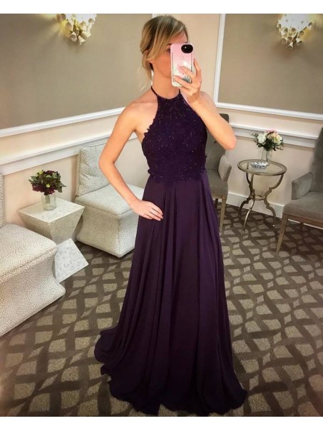 A-Line Beaded Lace Chiffon Long Prom Dresses Formal Evening Gowns 995011549 A-Line Beaded Lace Chiffon Long Prom Dresses Formal Evening Gowns 995011549