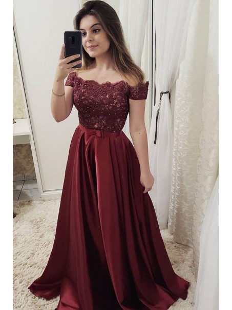 A-Line Off-the-Shoulder Beaded Lace Long Prom Dresses Formal Evening Dresses 99501156 A-Line Off-the-Shoulder Beaded Lace Long Prom Dresses Formal Evening Dresses 99501156
