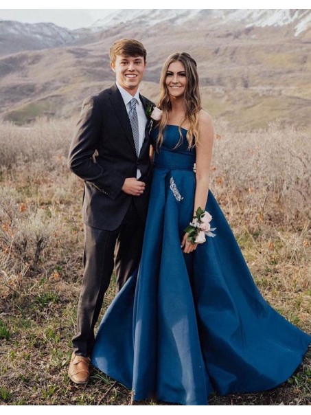 A-Line Strapless Beaded Long Prom Dresses Formal Evening Gowns 995011562 A-Line Strapless Beaded Long Prom Dresses Formal Evening Gowns 995011562