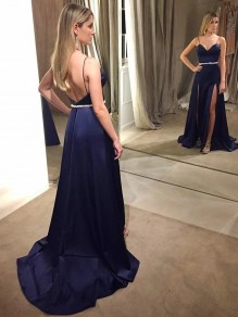 A-Line Beaded Long Prom Dresses Formal Evening Gowns 995011568