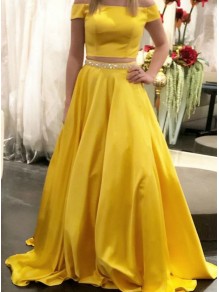 A-Line Beaded Long Two Pieces Prom Dresses Formal Evening Gowns 995011583 A-Line Beaded Long Two Pieces Prom Dresses Formal Evening Gowns 995011583
