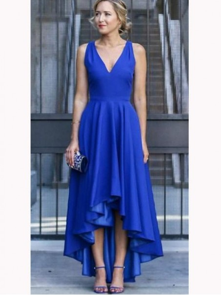 A-Line V-Neck High Low Prom Dresses Formal Evening Dresses 99501159 A-Line V-Neck High Low Prom Dresses Formal Evening Dresses 99501159