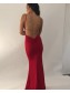Mermaid V-Neck Backless Long Prom Dresses Formal Evening Gowns 995011593