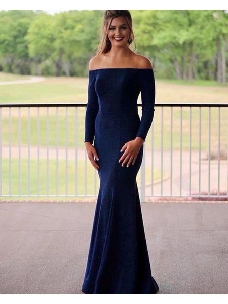 Mermaid Long Sleeves Prom Dresses Formal Evening Gowns 995011601