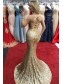 Mermaid Gold Sequins Long Prom Dresses Formal Evening Gowns 995011602