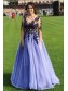 A-Line Lace Tulle Long Prom Dresses Formal Evening Gowns 995011609