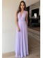 A-Line Chiffon V-Neck Long Prom Dresses Formal Evening Wedding Party Gowns 995011618