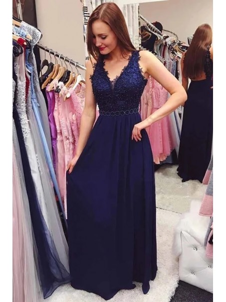 A-Line Beaded Lace Long Prom Dresses Formal Evening Gowns 995011619 A-Line Beaded Lace Long Prom Dresses Formal Evening Gowns 995011619