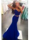 Mermaid Lace Two Pieces Long Prom Dresses Formal Evening Gowns 995011641
