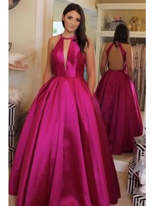 Ball Gown Satin Long Prom Dresses Formal Evening Gowns 995011648
