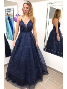 A-Line Sparkle Long Prom Dresses Formal Evening Gowns 995011650