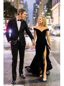 Long Black Off-the-Shoulder Prom Dresses Formal Evening Gowns 995011654 Long Black Off-the-Shoulder Prom Dresses Formal Evening Gowns 995011654