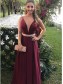 A-Line V-Neck Beaded Long Prom Dresses Formal Evening Dresses 99501180