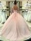 Ball Gown Long Sleeves Lace Long Prom Dresses Formal Evening Dresses 99501203