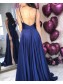 Spaghetti Straps V-Neck Long Prom Dresses Formal Evening Dresses 99501209