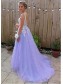 A-Line V-Neck Lace Tulle Long Prom Dresses Formal Evening Dresses 99501223 A-Line V-Neck Lace Tulle Long Prom Dresses Formal Evening Dresses 99501223