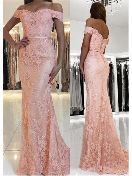 Mermaid Off-the-Shoulder Beaded Lace Long Prom Dresses Formal Evening Dresses 99501225 Mermaid Off-the-Shoulder Beaded Lace Long Prom Dresses Formal Evening Dresses 99501225