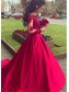 Ball Gown Off-the-Shoulder Lace Long Sleeves Prom Dresses Formal Evening Dresses 99501228