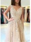 A-Line V-Neck Lace Long Prom Dresses Formal Evening Dresses 99501229 A-Line V-Neck Lace Long Prom Dresses Formal Evening Dresses 99501229