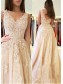A-Line V-Neck Lace Long Prom Dresses Formal Evening Dresses 99501229 A-Line V-Neck Lace Long Prom Dresses Formal Evening Dresses 99501229