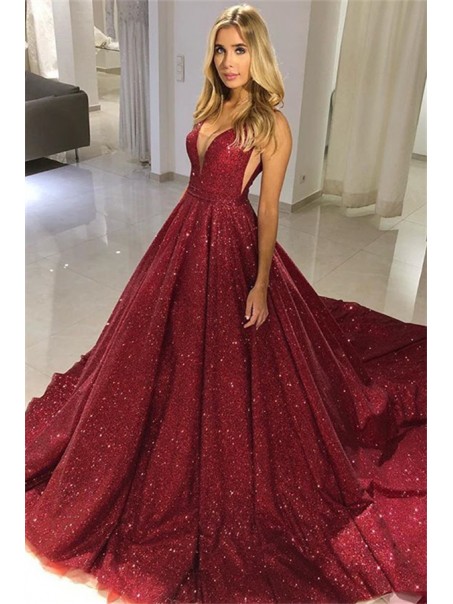 Sequins V-Neck Long Prom Dresses Formal Evening Dresses 99501237 Sequins V-Neck Long Prom Dresses Formal Evening Dresses 99501237