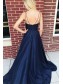 A-Line Spaghetti Straps V-Neck Long Prom Dresses Formal Evening Dresses 99501253