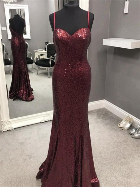 Mermaid Sequins Long Prom Dresses Formal Evening Dresses 99501259