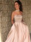 A-Line Strapless Beaded Long Prom Dresses Formal Evening Dresses 99501261