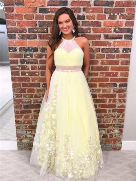 A-Line Beaded Long Long Prom Dresses Formal Evening Dresses 99501264