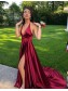 A-Line Halter V-Neck Long Prom Dresses Formal Evening Dresses 99501270