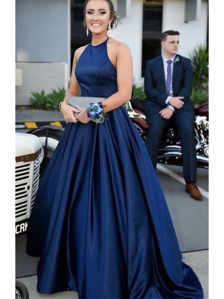 A-Line Halter Long Prom Dresses Formal Evening Dresses 99501272