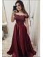 A-Line Off-the-Shoulder Beaded Lace Long Prom Dresses Formal Evening Dresses 99501277