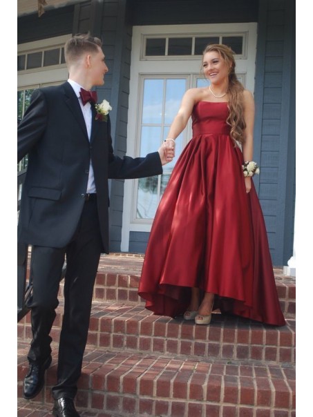 High Low Strapless Long Prom Dresses Formal Evening Dresses 99501280