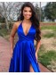 A-Line V-Neck Long Prom Dresses Formal Evening Dresses 99501282