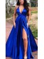 A-Line V-Neck Long Prom Dresses Formal Evening Dresses 99501282