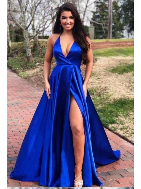 A-Line V-Neck Long Prom Dresses Formal Evening Dresses 99501282