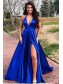 A-Line V-Neck Long Prom Dresses Formal Evening Dresses 99501282